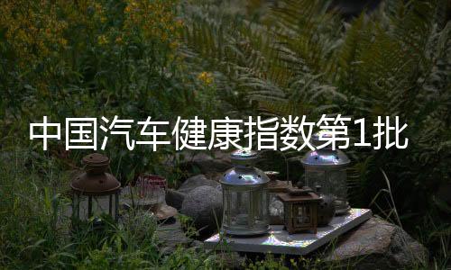 中国汽车健康指数第1批推荐车型出炉，凯迪拉克XT4领衔